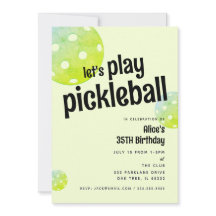 Inbjudan till Pickleball Party Grönt -Anpassnings