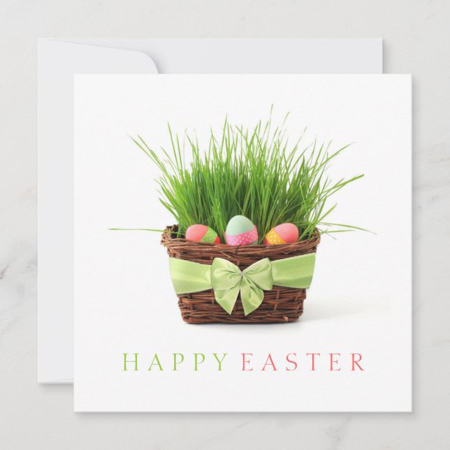 Inbjudan till Picnic Party i påsk Basket (Framsida)