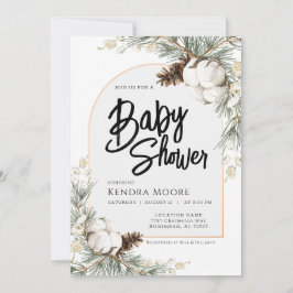 Inbjudan till Pinecone Spruce Winter Baby Shower