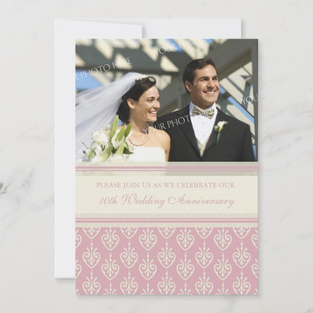 Inbjudan till Pink Cream Photo 10-årsjubileumspart (Framsida)