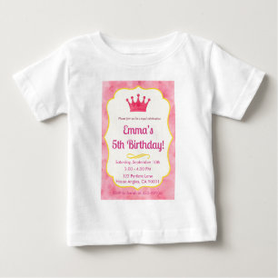 Inbjudan till Pink Crown Birthday   zazzlemade Mag T Shirt