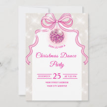 Inbjudan till Pink Disco Sparkle Girls julfest