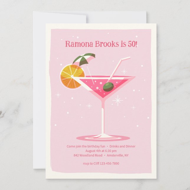 Inbjudan till Pink Martini (Framsida)