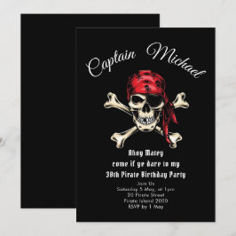 Inbjudan till pirat 30års födelsedag-partiet