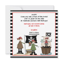 Inbjudan till pirat-barns födelsedag-partiet, Svar