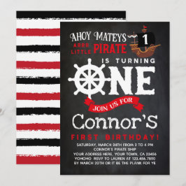 Inbjudan till Pirat första födelsedag i kalkylbräd