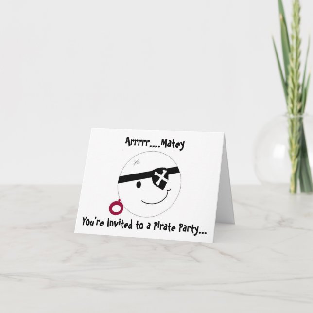 Inbjudan till Pirat-part (Framsida)