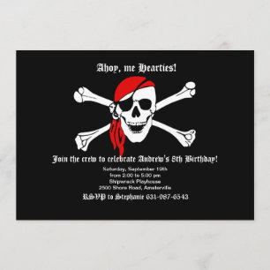 Inbjudan till Pirat Skull och Crossbone
