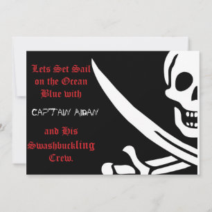 Inbjudan till Pirat Skull och korsben
