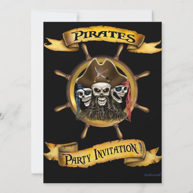 Inbjudan till pirater-part (Framsida)