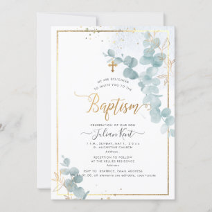 Inbjudan till PixDezines H2 Eucalyptus Baptism