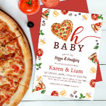 Inbjudan till Pizza Baby Shower | Oh Baby Theme