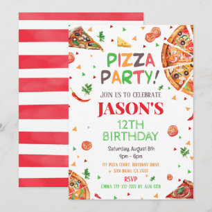 Inbjudan till Pizza Birthday