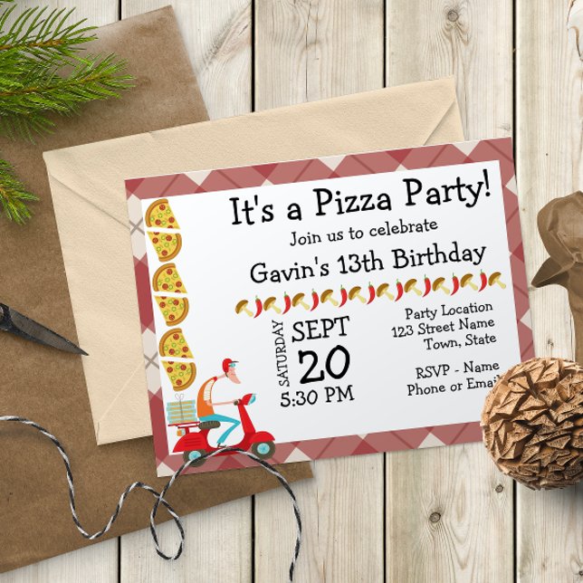 Inbjudan till Pizza Birthday (Skapare uppladdad)