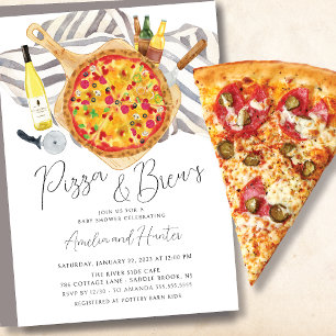 Inbjudan till Pizza & Brew Par Baby Shower
