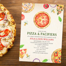 Inbjudan till Pizza + Nappar Baby Shower