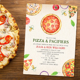 Inbjudan till Pizza + Nappar Baby Shower