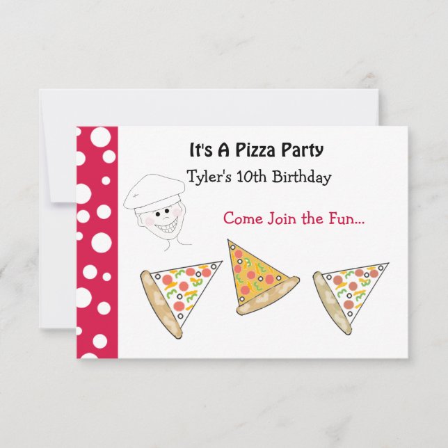 Inbjudan till Pizza-partiet (Framsida)