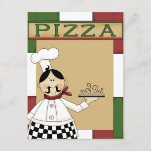 Inbjudan till Pizza-partiet Vykort