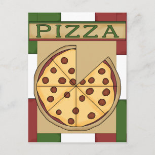 Inbjudan till Pizza-partiet Vykort