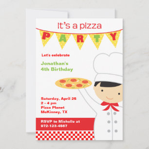 Inbjudan till Pizza Party Boy