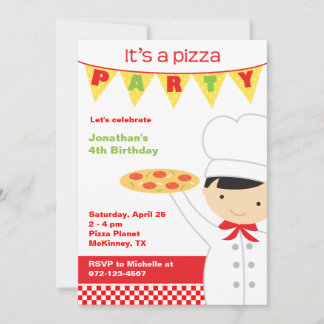 Inbjudan till Pizza Party Boy