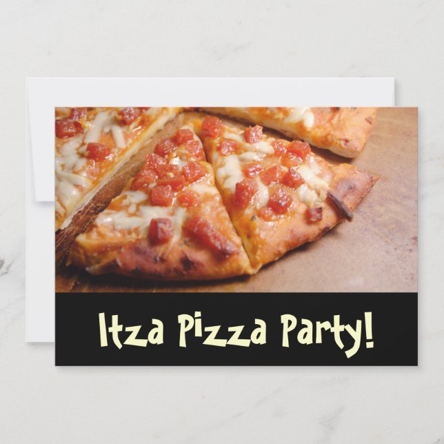 Inbjudan till Pizza Party Personlig Card (Framsida)