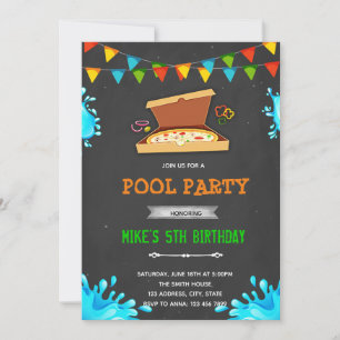 Inbjudan till pizza poolparty