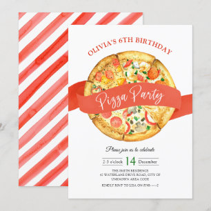 Inbjudan till Pizzeria Pizza Party Barns födelseda