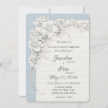 Inbjudan till platta bröllop i bröllop