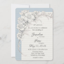 Inbjudan till platta bröllop i bröllop