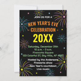Inbjudan till platta färgstarka Nyårsaftnar