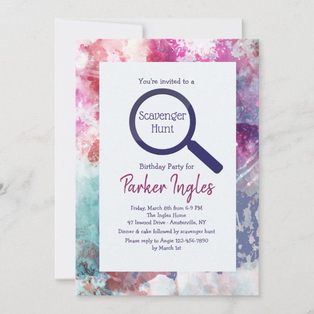 Inbjudan till Plocka Färg har ramats in (Framsida)