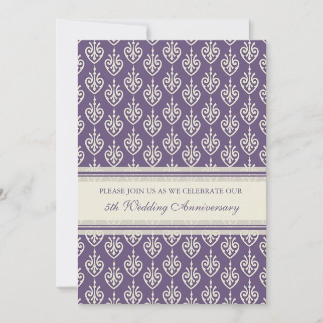 Inbjudan till Plommonkräm 5-årsjubileumsparty (Framsida)