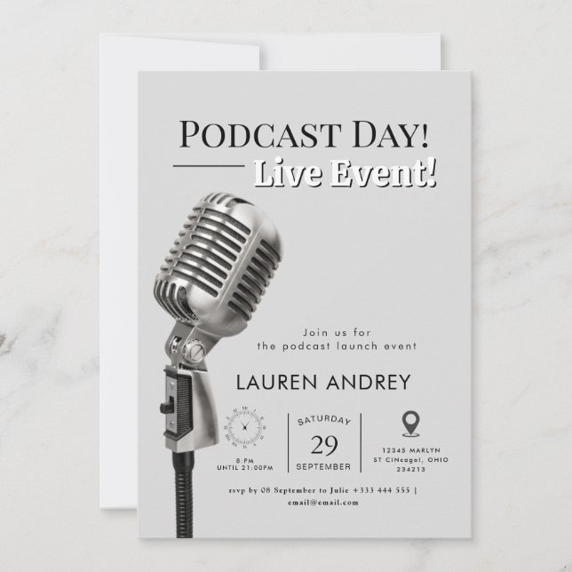 Inbjudan till podcastlanseringsevent (Framsida)