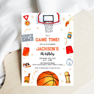 Inbjudan till pojkarnas basketfödelsedagsfest