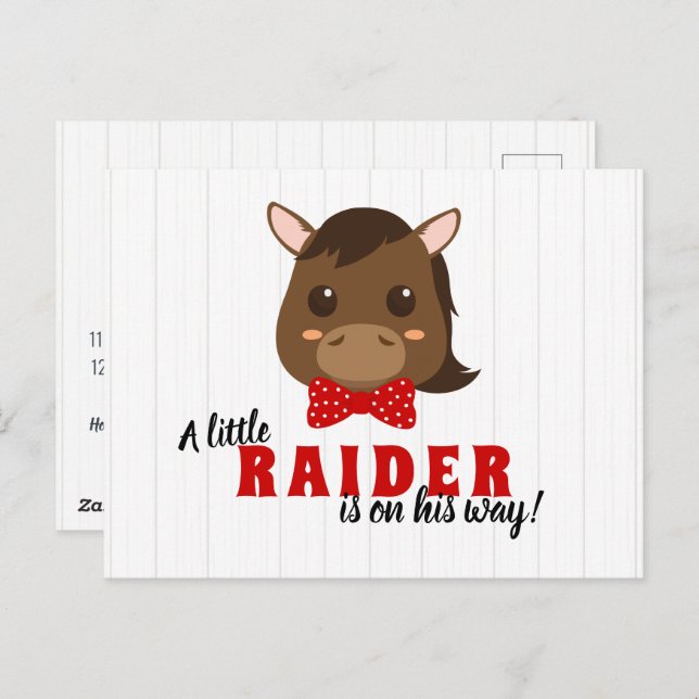 Inbjudan till pojke-barnskor för häst (Fram/baksida)