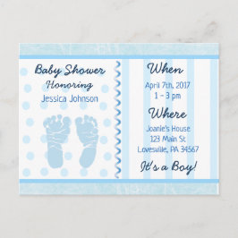 Inbjudan till Pojke Blue Baby Shower