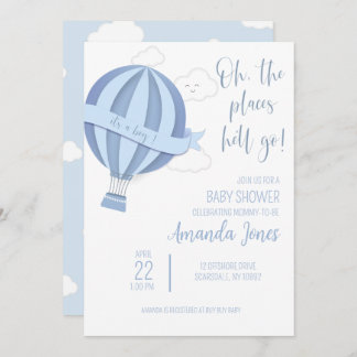 Inbjudan till Pojke Luftballong Shower