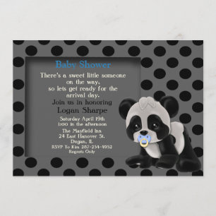 Inbjudan till Pojke Panda Bear Baby Shower