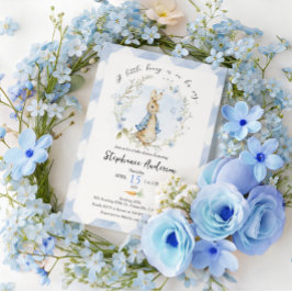 Inbjudan till pojke Peter Rabbit Baby Shower