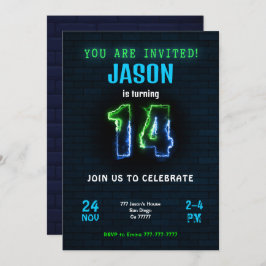 Inbjudan till pojkens 14-årsdag