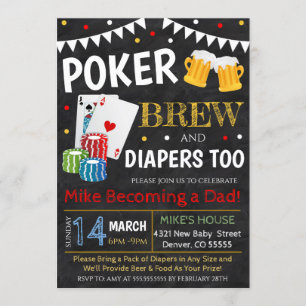 Inbjudan till Poke and Beer Baby Shower