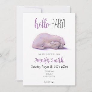Inbjudan till polar Bear Baby Shower
