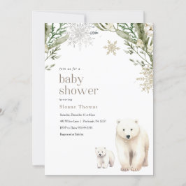 Inbjudan till polar Bear Baby Shower