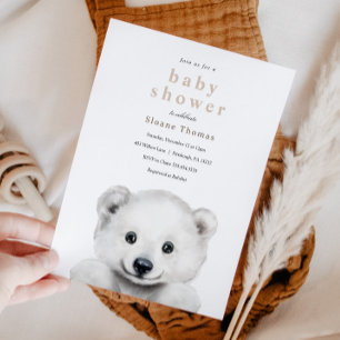 Inbjudan till polar Bear Baby Shower