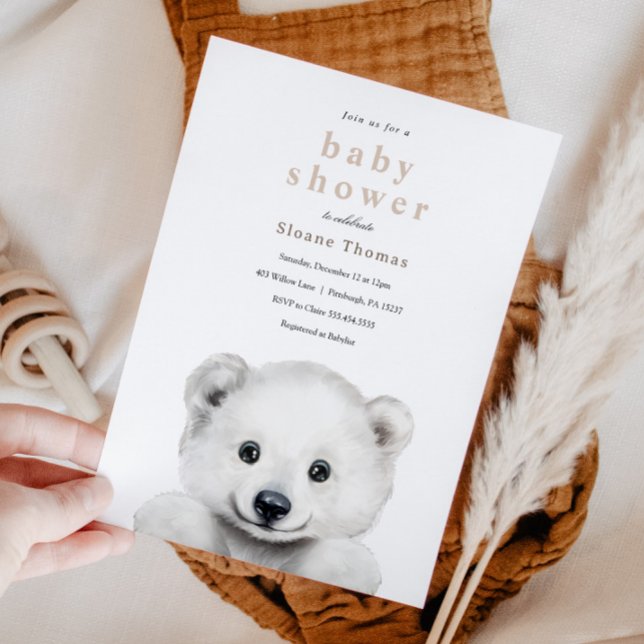 Inbjudan till polar Bear Baby Shower (Skapare uppladdad)