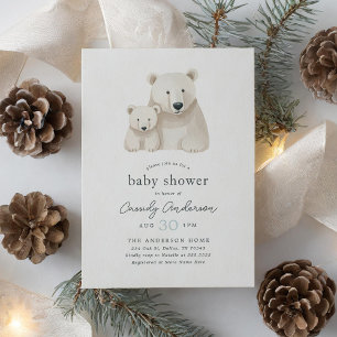 Inbjudan till polar Bear Baby Shower