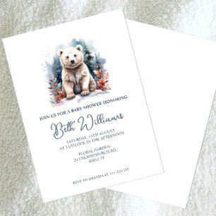 Inbjudan till polar Bear Baby Shower