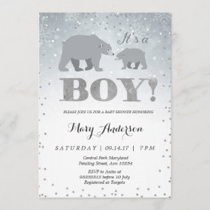 Inbjudan till polar Bear Baby Shower